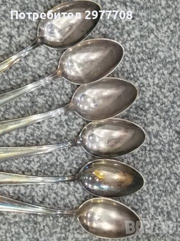 6 бр. сребърни лъжици 1900-1940г, снимка 9 - Други ценни предмети - 36923504