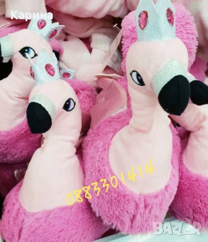 Пантофи фламинго , снимка 3 - Пантофи - 26667658