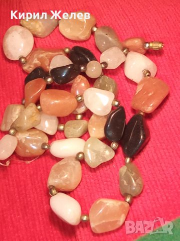СКЪПОЦЕННО ХЕНД-МЕЙД КОЛИЕ от БЛАГОРОДНИ КАМЪНИ КАРНЕОЛ ХАЛЦЕДОН КВАРЦ АХАТ 22789, снимка 9 - Колиета, медальони, синджири - 33434912