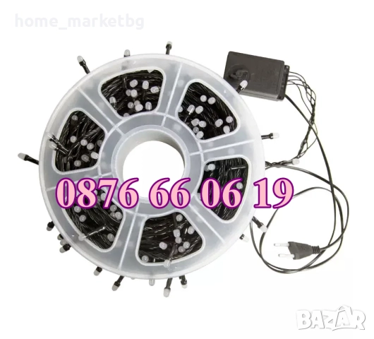 Коледни лампички 50 метра на макара, синя светлина, водоустойчиви, снимка 7 - Декорация за дома - 52347807