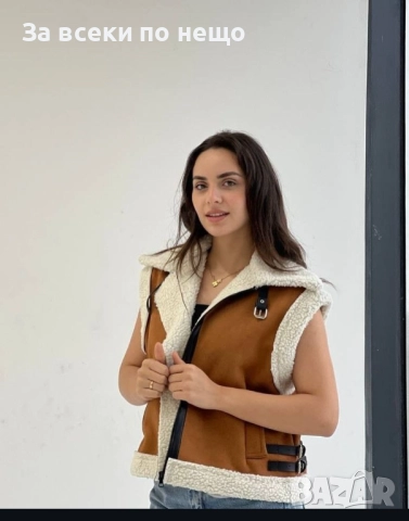 Дамски Елек С Каракул Код S8, снимка 4 - Елеци - 52393406