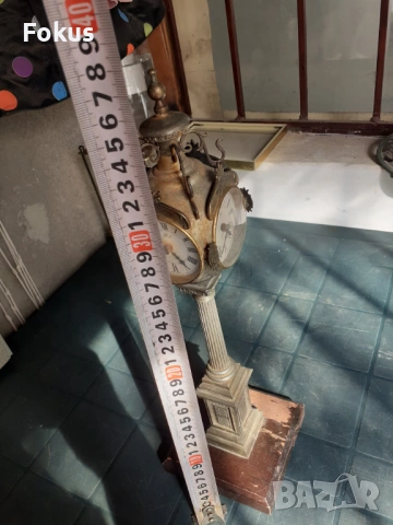 Уникален много рядък немски пиедестален часовник КВ, снимка 7 - Антикварни и старинни предмети - 53279514