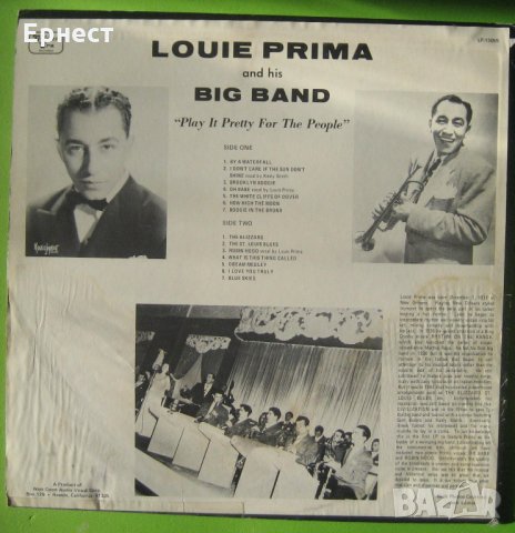 Грамофонна плоча на Louie Prima - Play it for the people, снимка 2 - Грамофонни плочи - 32668970