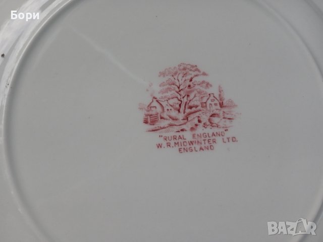 W. R. Midwinter LTD “Rural England Red" , снимка 4 - Чинии - 38289388