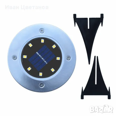 Соларна градинска лампа 8 LED, снимка 2 - Други - 49145221