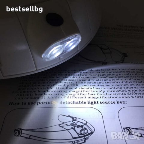 Лупа за глава с лед осветление за четене шиене на гоблени запояване, снимка 8 - Поялници и запояване - 28966581