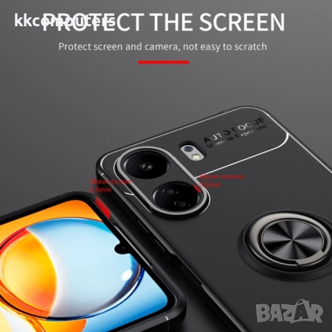 Xiaomi Redmi 13C / Poco C65 4G Удароустойчив Ring Holder Калъф и Протектор, снимка 11 - Резервни части за телефони - 52610828