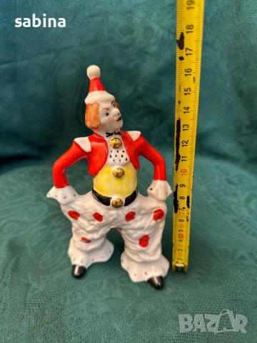 Статуетка „Клоун“. ДФЗ (Дмитровски фарфоровый завод) „Вербилки“, СССР, снимка 4 - Антикварни и старинни предмети - 52976587