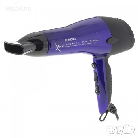 Сешоар Sencor SHD 6600V, 2000W, 3 температурни настройки, Лилав/Черен, снимка 2 - Сешоари - 37739594