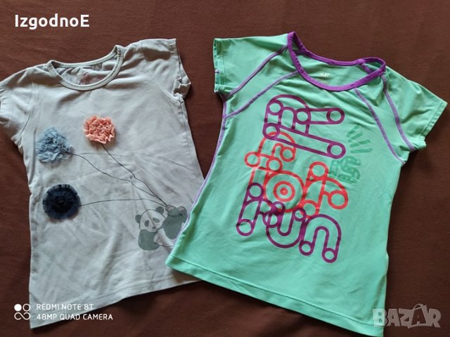 110-116 Лот 2 блузки с къс ръкав