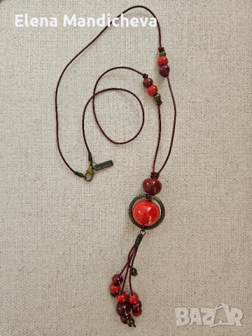 Дамско колие, бижу, медальон Мънисто
Ръчно изработено, снимка 2 - Колиета, медальони, синджири - 44841791
