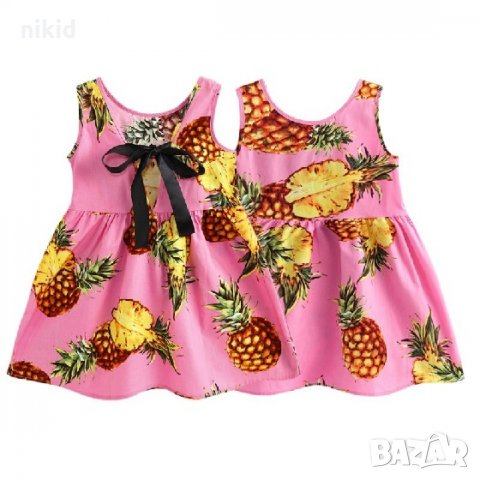 Детска рокля на ананас ананасчета ананаси, снимка 2 - Детски рокли и поли - 26353650