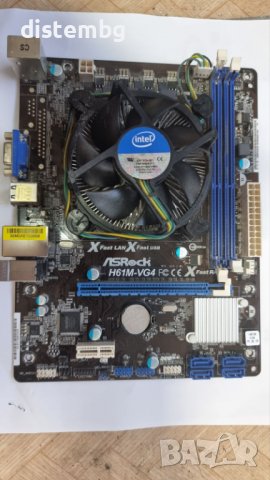 Дънна платка Asrock H61M-VG4 с Процесор Intel Celeron G1650