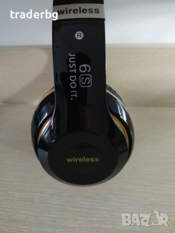 Слушалки 6S Wireless Bluetooth, черно/златисто, снимка 6 - Bluetooth слушалки - 44911120