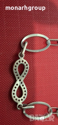 Сребърна гривна, снимка 5 - Гривни - 52808492