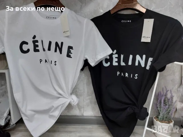 Celine Дамска Тениска👚Дамска Блуза С Къс Ръкав Селин - Различни Цветове И Модели Код LFS481, снимка 1