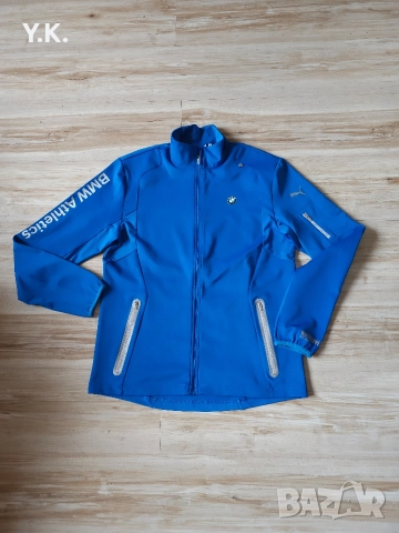 Оригинално мъжко горнище Puma x BMW SoftShell Windstopper, снимка 2 - Спортни дрехи, екипи - 52559959
