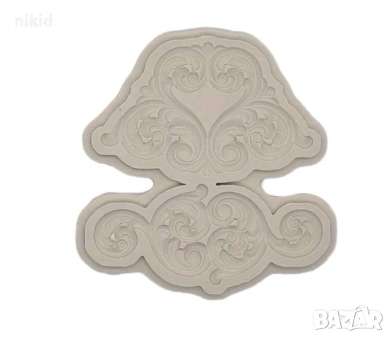 Слепени орнаменти орнамент силиконов молд форма фондан шоколад , снимка 4 - Форми - 50657059