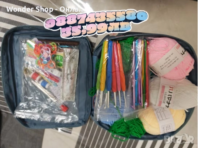 Комплект аксесоари за плетене, 107 части, 14 алуминиеви куки – Пълен сет за начинаещи и напреднали, снимка 3 - Други - 52550268