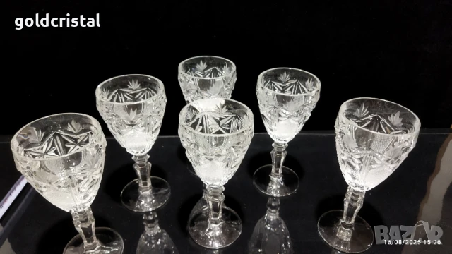 кристални чаши , снимка 7 - Антикварни и старинни предмети - 48936082