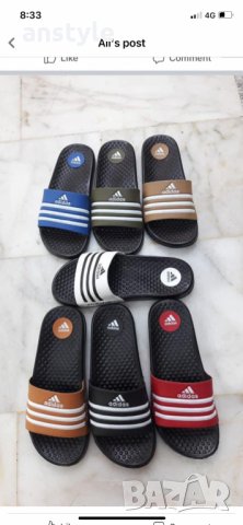 ПРОМО_Adidas джапанки в бяло и черно/реплика, снимка 4 - Джапанки - 33254112