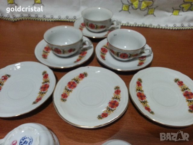 Стар български порцелан чашки за кафе барок , снимка 7 - Антикварни и старинни предмети - 42963030