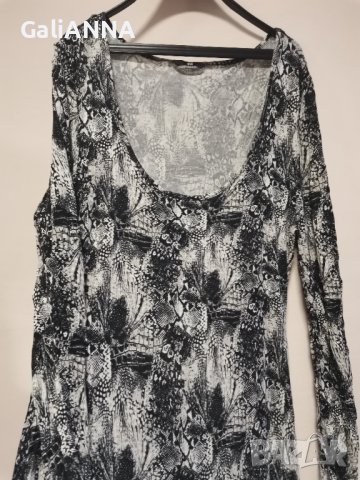 ДЪЛГА НМ РОКЛЯ В ЧЕРНО И БЯЛО XL 