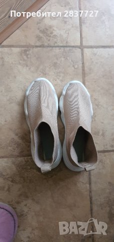 Боти бежови, снимка 5 - Дамски боти - 43004486