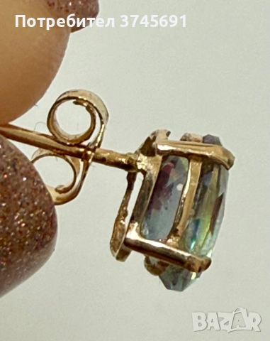 Златен комплект с мистичен топаз, снимка 4 - Бижутерийни комплекти - 53019129