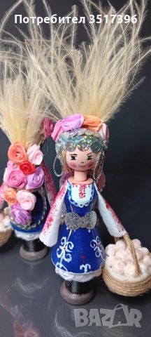 Лазарка - Дървена кукла с българска национална носия