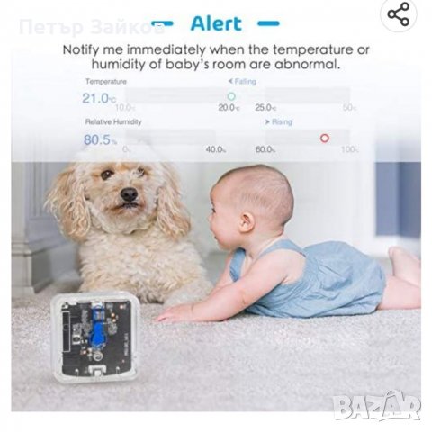 Безжичният сензор за температура и влажност на Meross, снимка 5 - Друга електроника - 38728087