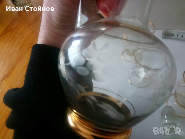 Стар стъклен сервиз, снимка 6 - Антикварни и старинни предмети - 32451206