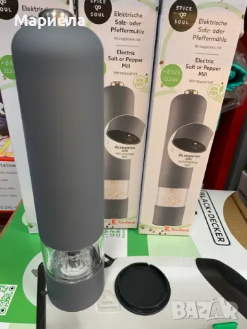 Електрическа Мелница за Сол и Пипер / Включени Батерии / LED осветление, снимка 4 - Други - 49841306