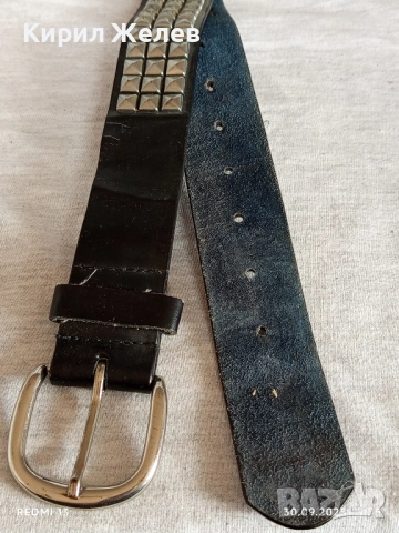 Дамски кожен колан с капси тип рокерски много красив 46942, снимка 2 - Колани - 51892835