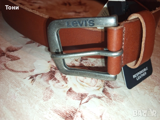 LEVI'S Оригинал Нов Мъжки Колан Изцяло от Естествена Кожа с Етикет 120см., снимка 3 - Колани - 52777338