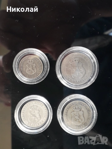 лот от 2 1/2 ст.; 5, 10 и 20 стотинки 1888г., снимка 2 - Нумизматика и бонистика - 52944978