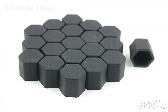 Капачки за болтове на джанти черни/хром 17мм и 19мм Универсални Комплект 20бр., снимка 10 - Аксесоари и консумативи - 32269253