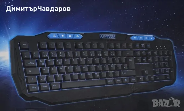 Гейминг клавиатура със синя подстветка GT200, снимка 4 - Клавиатури и мишки - 48969292