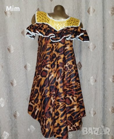 L/XL Рокля тигров принт за парти / Хелуин  /, снимка 2 - Рокли - 43358409