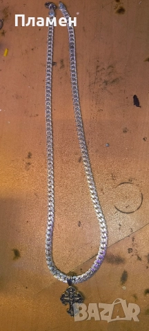 Сребърният синджир е с медальон или кръст, снимка 3 - Колиета, медальони, синджири - 51937837