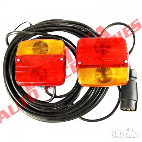 Стопове с магнит и окабеляване 7,5м за ремарке, колесар, платформа МПС, снимка 2 - Аксесоари и консумативи - 36463898