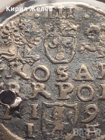 Сребърна монета 3 гроша 1595г. Сигизмунд трети ПОЛША за КОЛЕКЦИОНЕРИ 12210, снимка 10 - Нумизматика и бонистика - 43000120