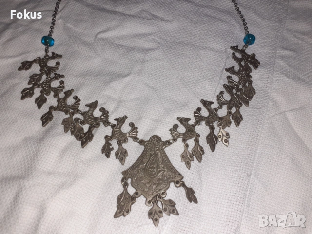 Възрожденски накит с пиленца за носия трепка кучка, снимка 5 - Антикварни и старинни предмети - 53280402