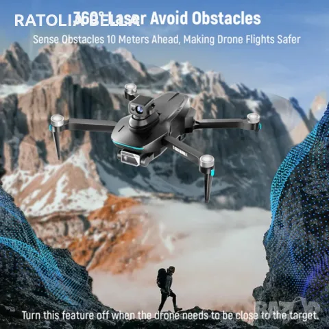 Безчетков PRO дрон S162 MAX с GPS, снимка 10 - Дронове и аксесоари - 48829072