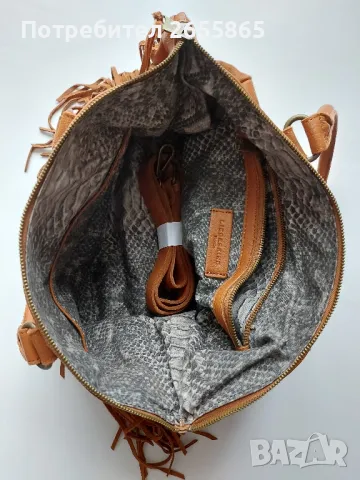 Дамска голяма кожена чанта, снимка 6 - Чанти - 49337349