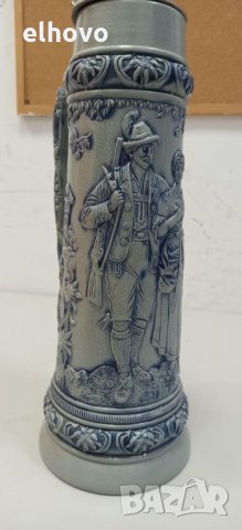 Немска керамична халба голяма -, снимка 2 - Антикварни и старинни предмети - 32716054