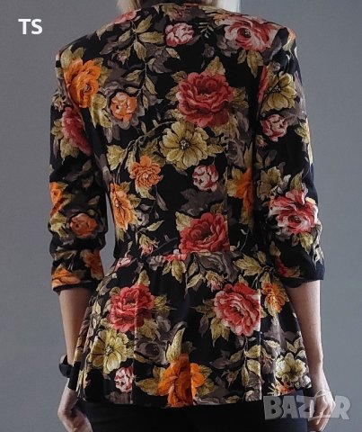 Дамско сако с флорални мотиви, снимка 3 - Сака - 43413065