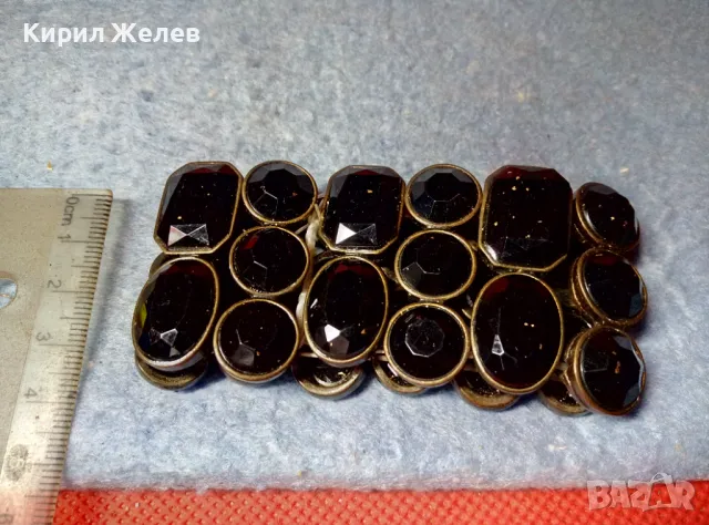 ЕЛАСТИЧНА ВИНТИДЖ АРТ ДЕКО СТИЛ ГРИВНА ХЕНД МЕЙД НАКИТ 47361, снимка 4 - Гривни - 47336492