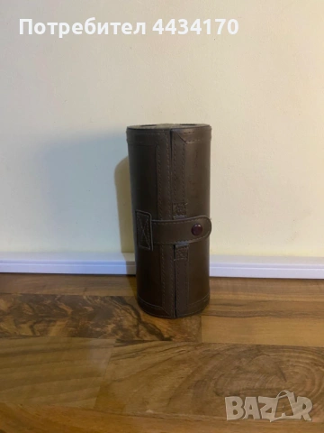 Спешно! Елегантен комплект за почистване на кожени обувки – Кожен калъф – Почти нов, снимка 4 - Други - 53340462