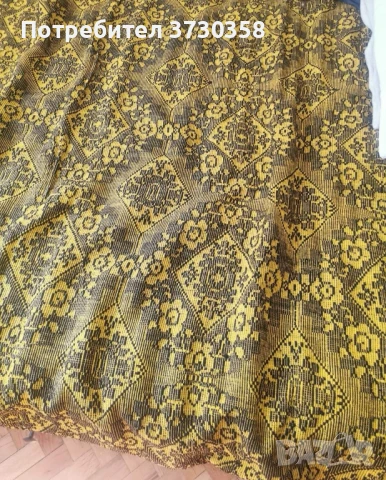 Вълнено шалте, кувертюра, одеало  ретро вълна родопско одеало, снимка 1